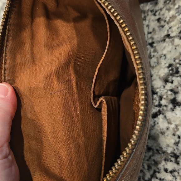 FOSSIL LEATHER PATCHWORK CROSSBODY BAG. - Picture 9 of 12